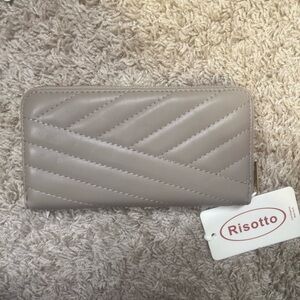 Taupe Quilted Women's Wallet
